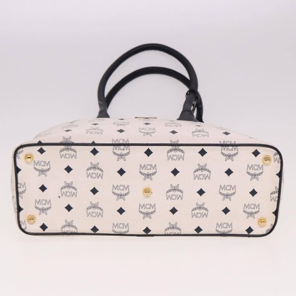 MCM Vicetos Logogram Hand Bag PVC 2way White - Picture 5 of 15